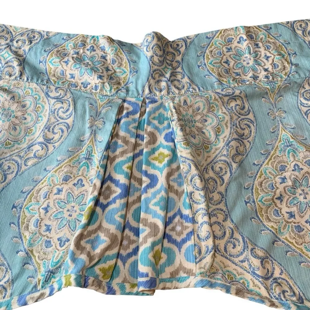 Waverly Home Classics Moonlit Medallion Celestial Valance Set of 2 Blue Green